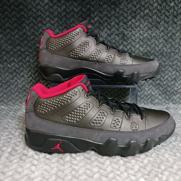 Nike Air Jordan 9 Low Men's Golf Sneakers Black True Red FJ5934 002 Size 9.5